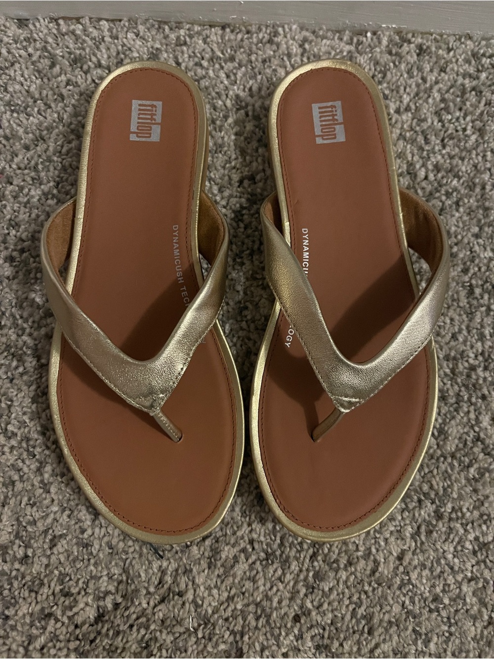 Fitflop Gold Metallic Thong Sandals